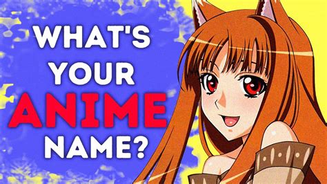 Whats Your Anime Name Youtube