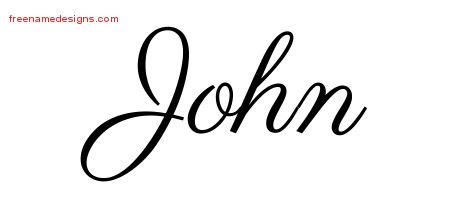 These are great for keeping around the classroom or study room at home. Classic Name Tattoo Designs John Printable - Free Name Designs