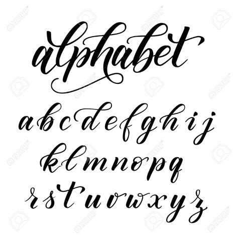 Brush Calligraphy Alphabet Stock Vector 124810899 Calligraphy