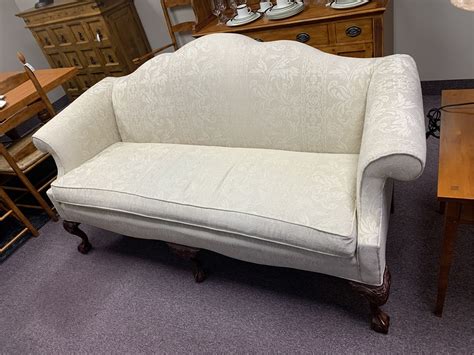 Transitional Design Online Auctions Broyhill Camel Back Sofa