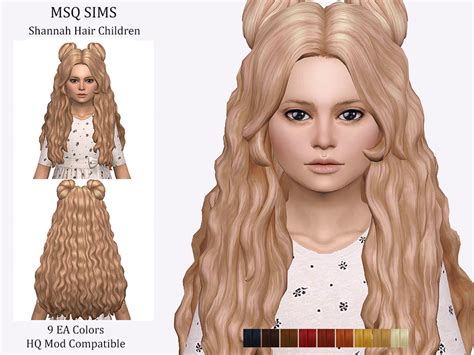 Shannah Hair Children By Msq Sims The Sims Resource Sims 4 Hairs