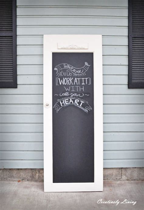 Quick Tip 26 Old Doors As Chalkboards Old Door Door Diy Projects
