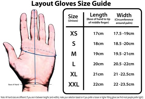 Do not include your thumb. Layout Glove Sizing Guide - Ultimate Frisbee HQ