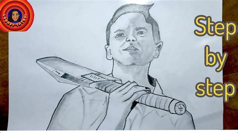 How To Draw A Cricketer For Beginners Easy Pencil Sketch Looney