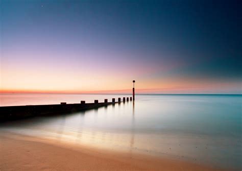 Wallpaper Sunlight Sunset Sea Bay Shore Reflection Sky Beach