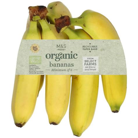 Mands Organic Bananas Ocado