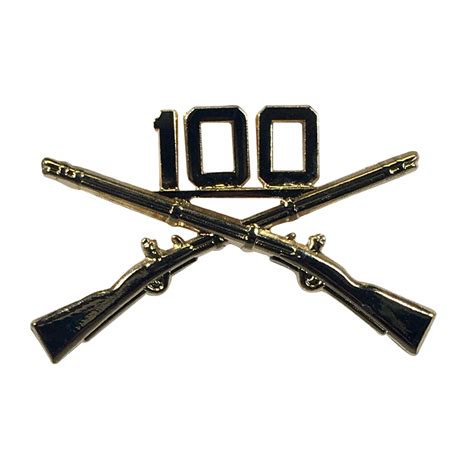 100th Battalion Crossed Rifle Pin Hi Army Museum Society Store