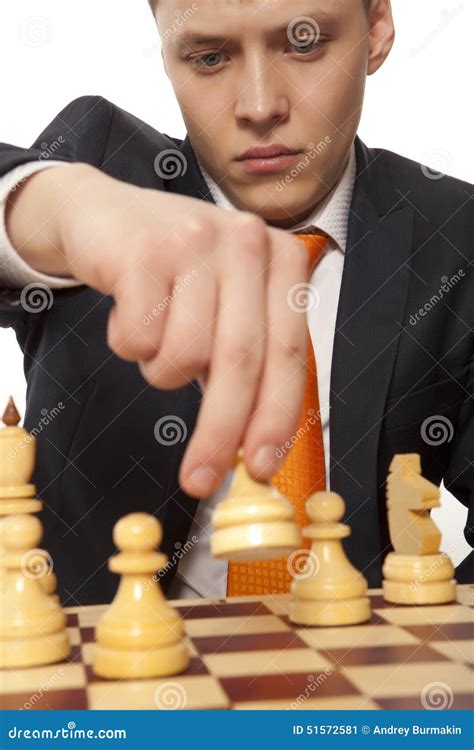Businessman Playing Chess Stock Image Image Of Professional 51572581