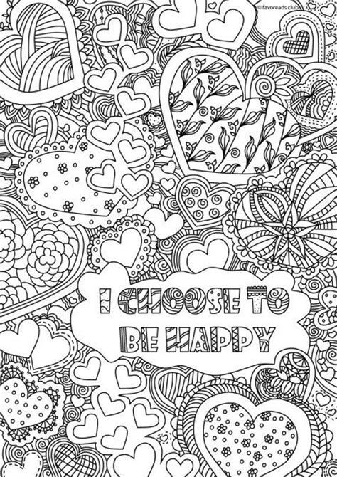 I Choose To Be Happy Printable Adult Coloring Page From Favoreads