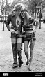 Paris Fashions 1971: British model Vicki Hodge wearing multi-coloured ...