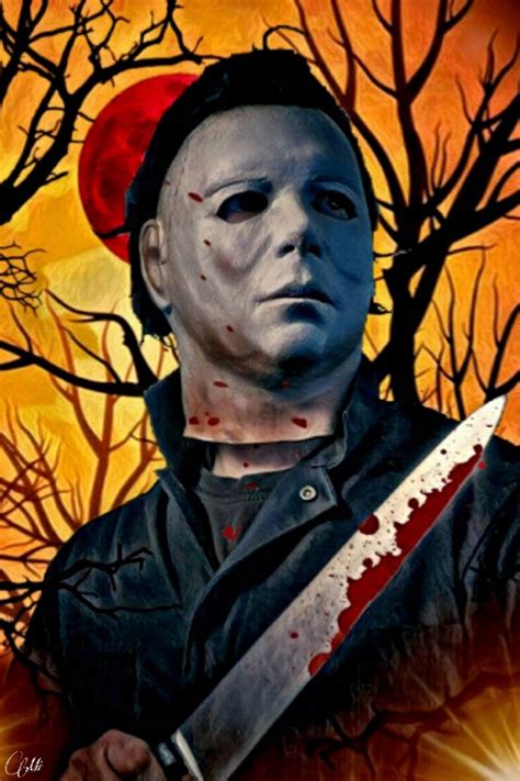 Halloween Michael Myers Inspired Prints Michael Myers Painting Horror