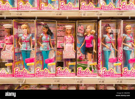 The Barbie Display At Toys R Us In Times Square In New York Stock Photo