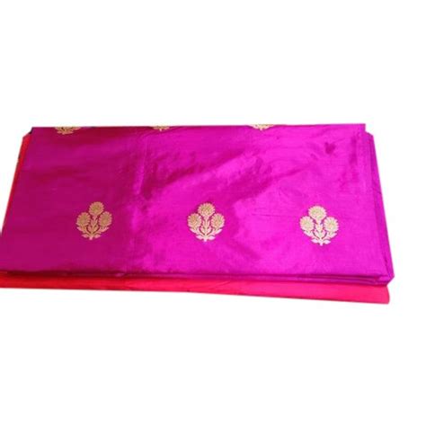 44 45 Inches Printed Modern Pink Fabrics Pure Silk Kadwa Boota Gsm