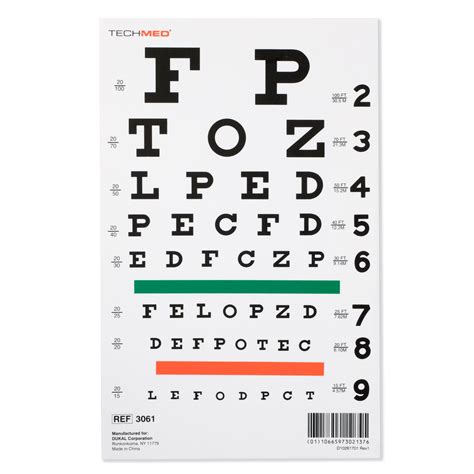 Snellen Eye Chart 20 Ft Txley