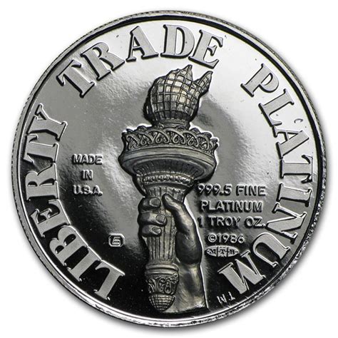 Buy 1 Oz Platinum Round Engelhard 1986 Centennial Liberty Trade Apmex