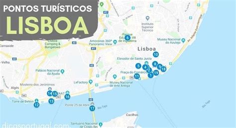 Mapa Turismo Lisboa O Turista Ponto Turístico Lisboa