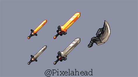 Sword Sprites Pixelart Arte 8 Bits Cool Pixel Art Pixel Art