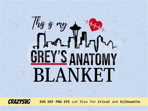 Greys Anatomy Seattle Skyline Blanket Svg Tv Show