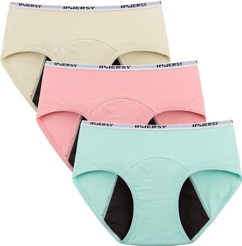 Innersy Girls Period Underwear Cotton Underwear Menstruation Briefs Pack Of 3 Uk