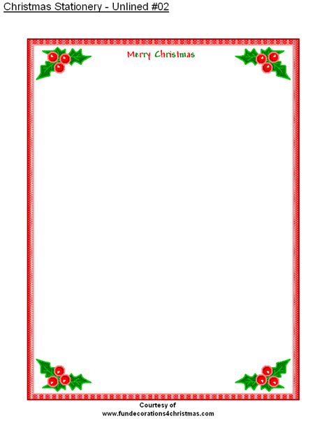 Free Printable Christmas Stationery Borders