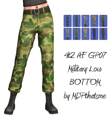 Mdpthatsme This Is For Sims 2 4t2 Gp07 Military Low Bottom