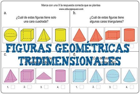 Formas Y Figuras Geométricas Tridimensionales Para Niños De Primaria