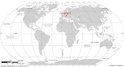 Austria On World Map Hd