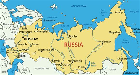 Road map and driving directions for russia. Russia