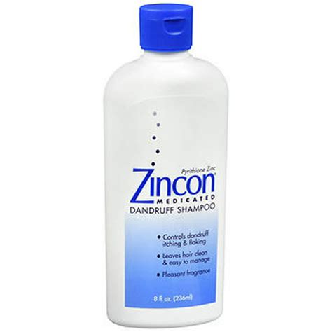 Zincon Medicated Dandruff Shampoo 8 Oz