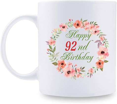 92nd Birthday Ts For Women Happy 92nd Birthday With A Garland