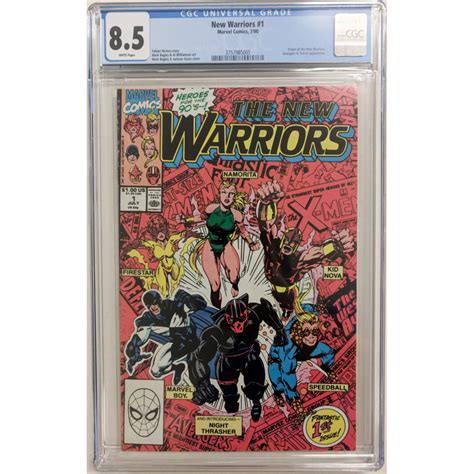 1990 New Warriors Issue 1 Marvel Comic Book Cgc 85 Pristine Auction