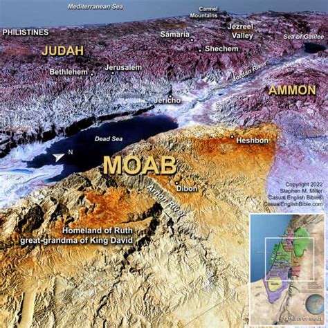 Bible Map Of Moab Casual English Bible
