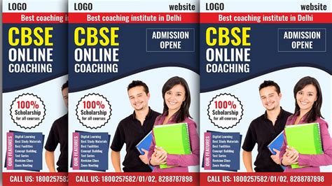 Coaching Class Template Design How To Make Online Classes Pamphlet Design In Coreldraw Youtube