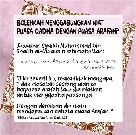 Sahaja aku berniat puasa esok hari enam hari syawal kerana allah ta'ala. Qadha Puasa Ramadhan - Ramadhan Kareem