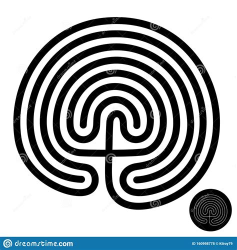 Crete Traditional Symbol Cretan Labyrinth Of Minotaur