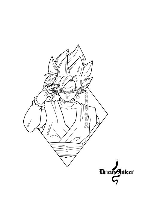 Agregar 79 Black Goku Rose Dibujo Mejor Vn