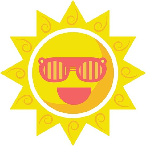 Premium Vector Happy Hot Summer Sun Drawn Art Doodle Character