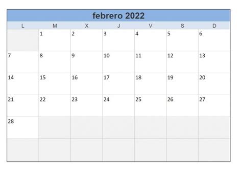 Calendario 2022 Para Imprimir Gratis En Pdf Y Excel ⭐⭐⭐