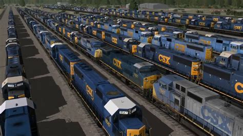 Trainz A New Era Hundreds Of Stored Csx Locomotives Sit Awaiting