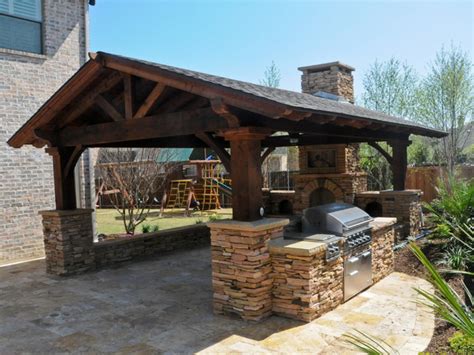 Covered Patio Roof Designs Rustic Outdoor Living Area