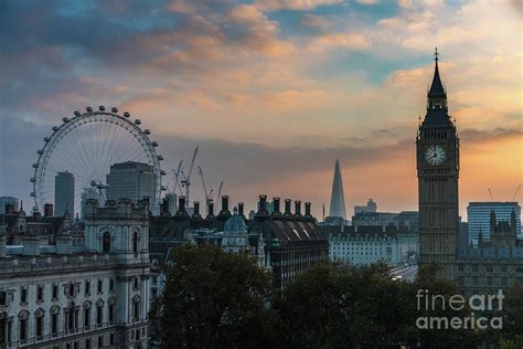 Big Ben Shard And London Eye Sunrise Photograph By Mike Reid