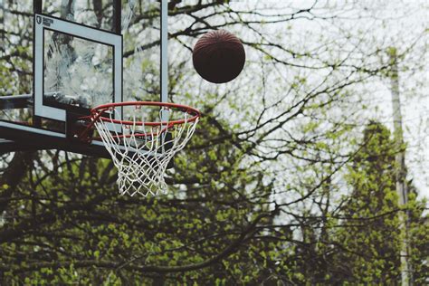Basketball Going Into The Hoop Image Free Stock Photo Public Domain