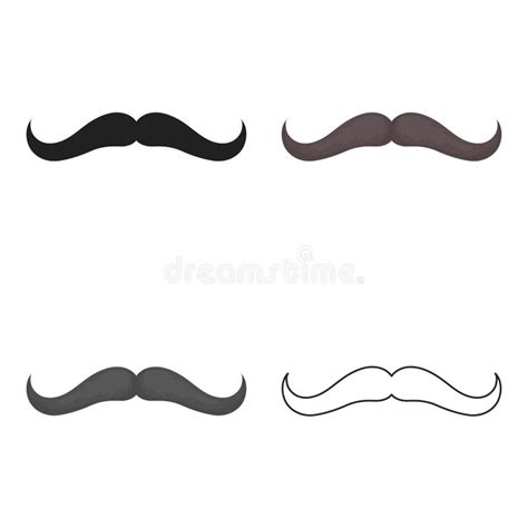 Man S Mustache Icon In Cartoon Style Isolated On White Background