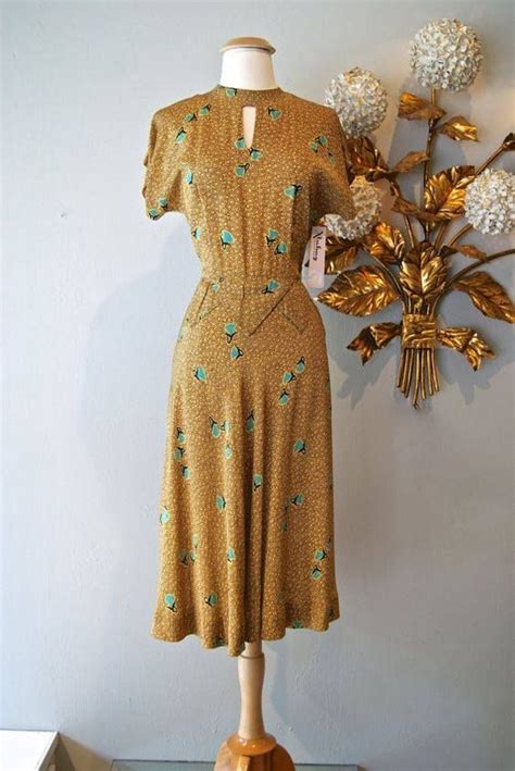 pin by leea kuronen on utilitarian 40 s vintage dresses 1940s dresses forties fashion