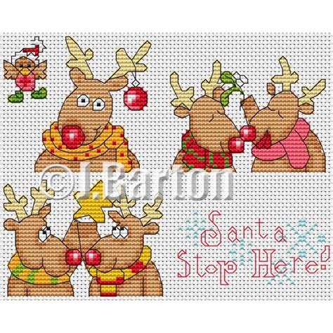 fun reindeer cross stitch chart download