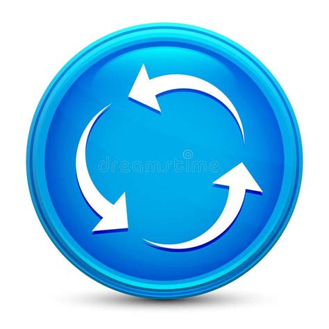 Refresh Update Icon Prime Blue Round Button Vector Illustration Design