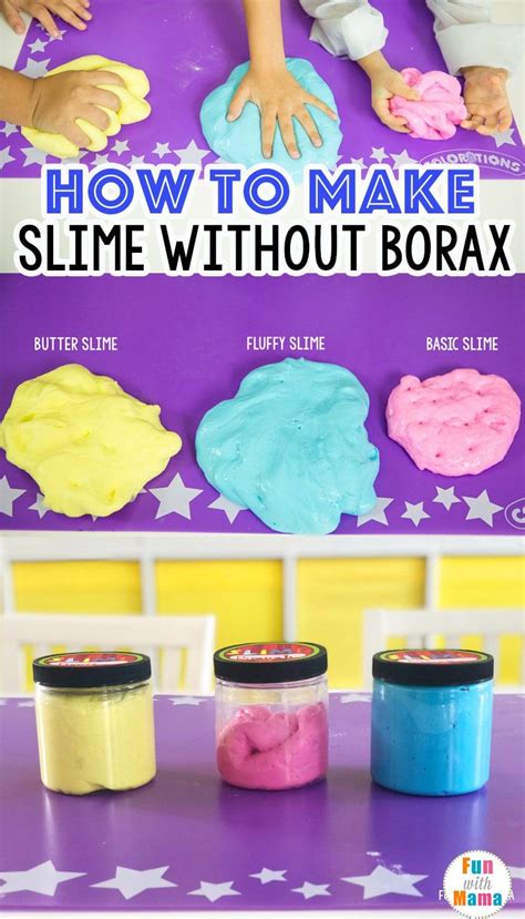 How To Make Slime Without Borax Diy Slime Recipe Slime For Kids