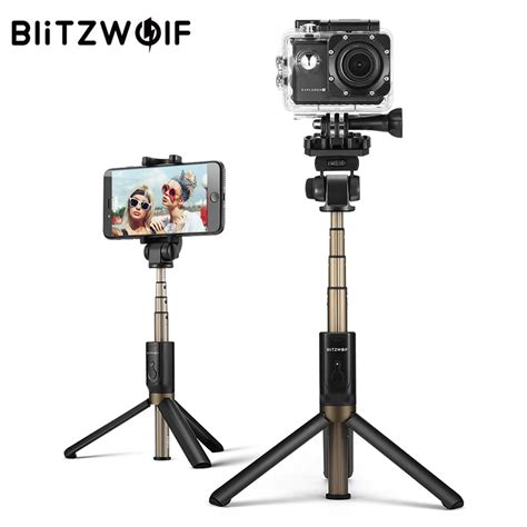 big discount blitzwolf 3 in 1 wireless bluetooth selfie stick tripod sport versatile monopod for