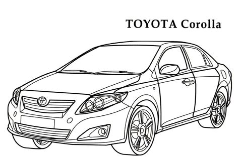 Toyota Corolla HelloColoring Coloring Pages AZ Dibujos Para