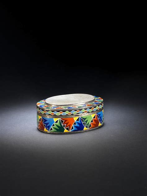 bonhams a qajar inscribed agate set enamelled silver box persia 19th century and later